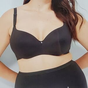 NWT Cacique Black Invisible Back Smoother Lightly Lined Full Coverage Bra (42C)